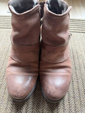 Brown Suede Leather Ankle Boots